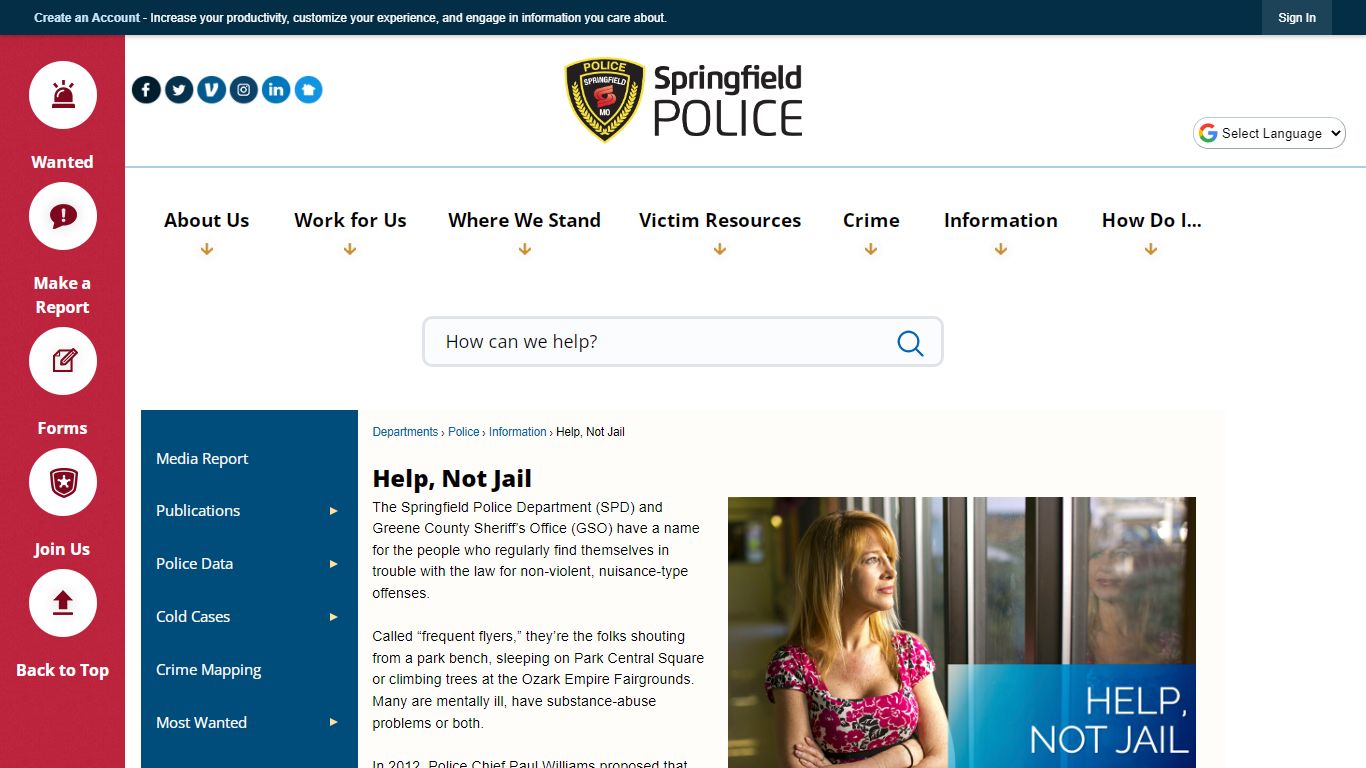 Help, Not Jail | Springfield, MO - Official Website