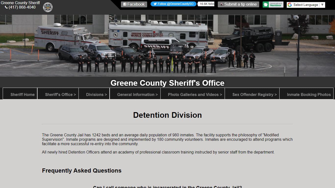 Detention Division - Greene County, Missouri
